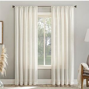 NEW No 918 Lichtenberg PEARL WHITE curtain panel (1 panel) 54x84 Semi Sheer